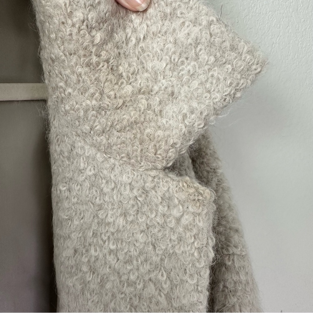 EILEEN FISHER Alpaca Blend Beige Long Coat SZ XL - Picture 6 of 10